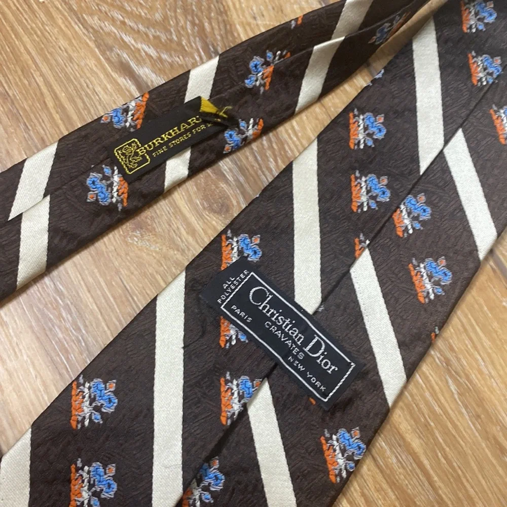 Vintage‎ Christian Dior Fleur De Lis Tie